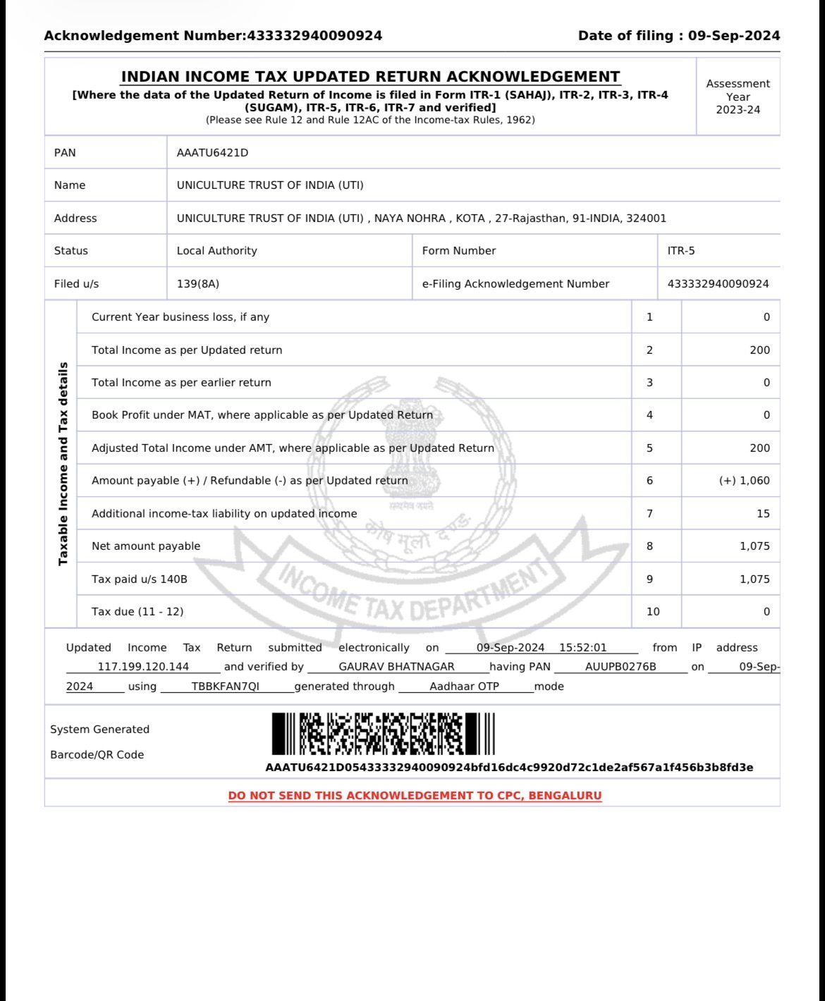 ITR 2023